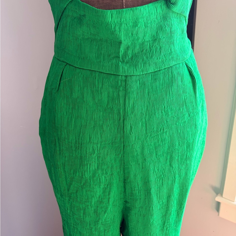 Endless Rose Plissé Cutout Wide Leg Jumpsuit - Picture 4 of 8